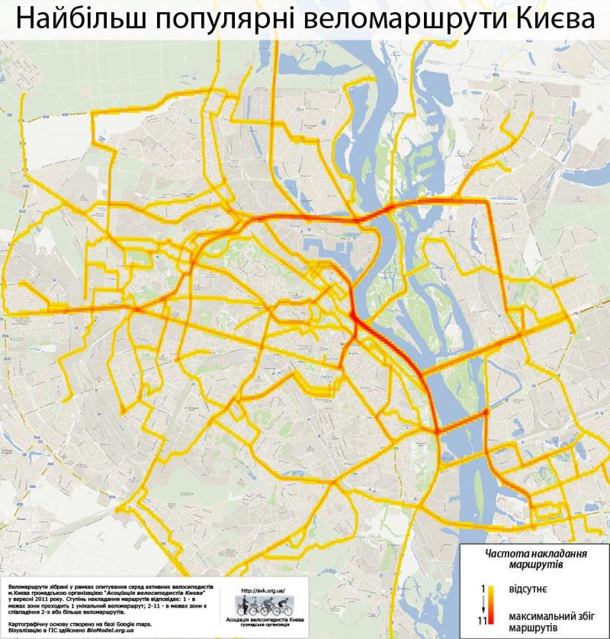 Kiev fietspad kaart